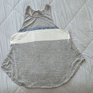 Gray and White Women's Tank Top